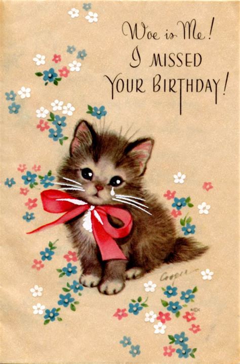 happy birthday images with a cat|happy belated birthday cat images.